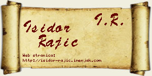 Isidor Rajić vizit kartica